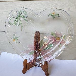 Savoir Vivre Holiday Spirit 15" Heart Shape Hostess Plate Platter